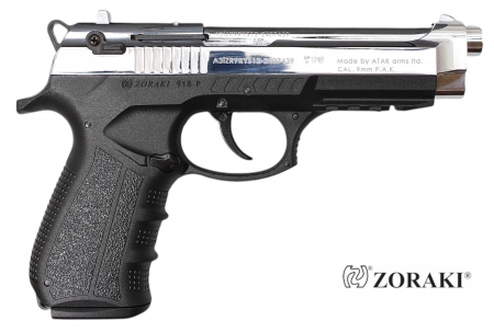 Zoraki 918 Schreckschusspistole 9 mm P.A.K. – Chrom Sonderedition