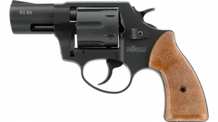 Röhm RG 89 Revolver brüniert – 9 mm R.K., Kunststoffgriffschalen