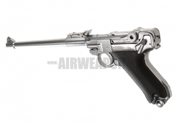P08 8 Inch Full Metal GBB - Silver | WE