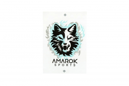 AMR AMAROK Sticker 5 × 4,5 cm – Weiß
