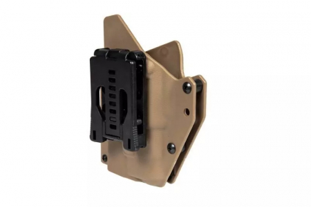 FMA Composite Holster für G17 Replicas with Tactical Flashlight – Dark Earth