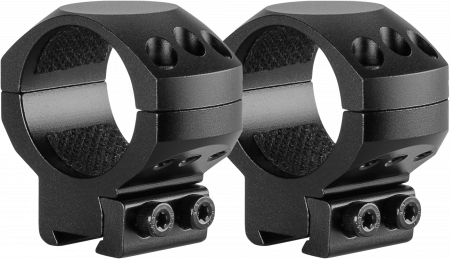 Hawke Tactical Ring Mount 9-11mm Dovetail 30 mm Medium – Aluminium, Set (2 St.), Sattelhöhe 11 mm