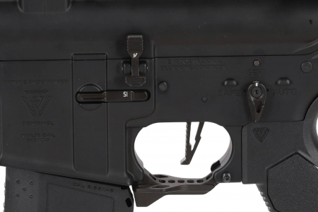 King Arms x Strike Industries Sentinel GRIDLOK® 11" Aster SE ETU and Gold – Schwarz/Gold 0,5 J AEG 6 mm BB