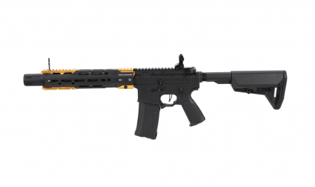 King Arms x Strike Industries Sentinel GRIDLOK® 11" Aster SE ETU and Gold – Schwarz/Gold 0,5 J AEG 6 mm BB