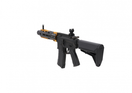King Arms x Strike Industries Sentinel GRIDLOK® 8.5" Aster SE ETU and Gold – Schwarz/Gold 0,5 J AEG 6 mm BB