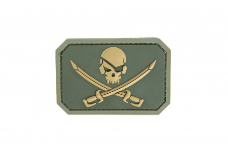 Mil-Spec Monkey Pirate Skull PVC Patch Oliv