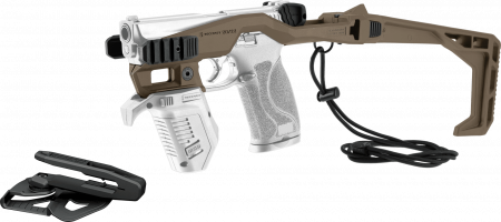 Recover 20/22 Stabilizer Basiskit Level 2 für Smith & Wesson, inkl. Holster - für alle M&P Fullsize mit langem Beavertail und ohne Sicherung, Desert Tan