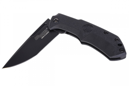 Sig Sauer M1 Tactical Klappmesser – schwarz, glatte Klinge