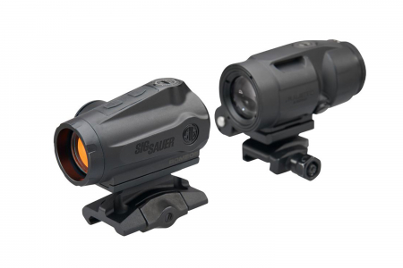 Sig Sauer ROMEO5 Gen2 Compact 1 MOA Red Dot + JULIET3-Micro Magnifier 3x22