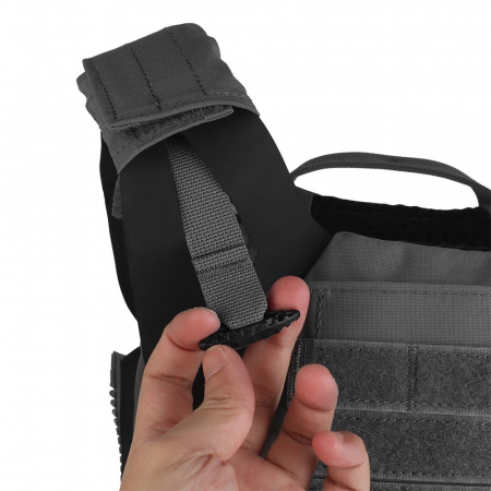 Wosport Plate Carrier Weste VE - 99 Grau – Ansicht 3