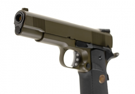 WE M1911 MEU Full Metal Airsoft Gas Blowback 6 mm BB – OD (Olive Drab) –