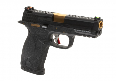 WE WET-05 BK Gold Barrel Metal Version GBB Airsoft Pistole Gas 6 mm BB – Schwarz
