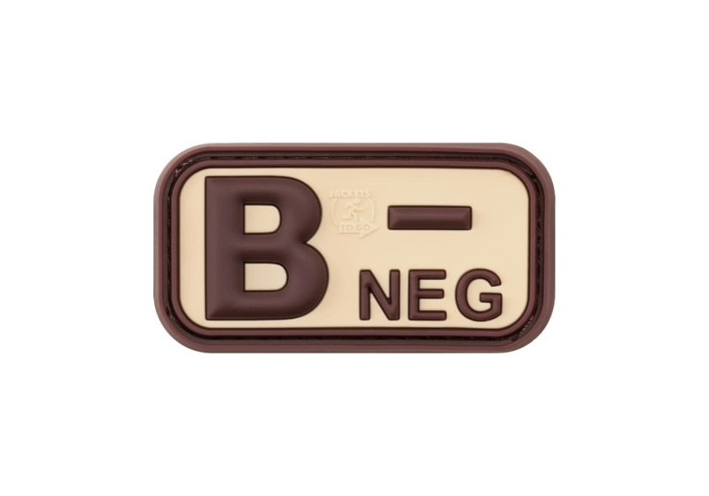 JTG Bloodtype Rubber Patch B Neg - Desert