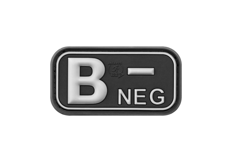JTG Bloodtype Rubber Patch B Neg - SWAT