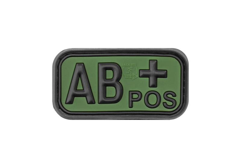 JTG Bloodtype Rubber Patch AB Pos - Forest