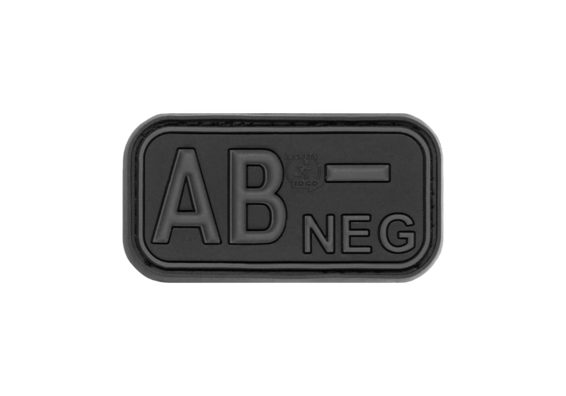 JTG Bloodtype Rubber Patch AB Neg - Blackops