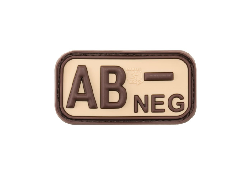 JTG Bloodtype Rubber Patch AB Neg - Desert