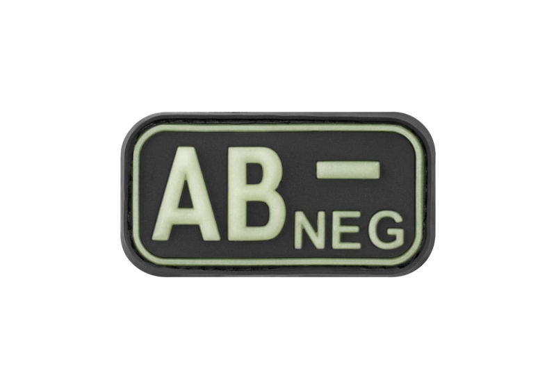 JTG Bloodtype Rubber Patch AB Neg - Glow