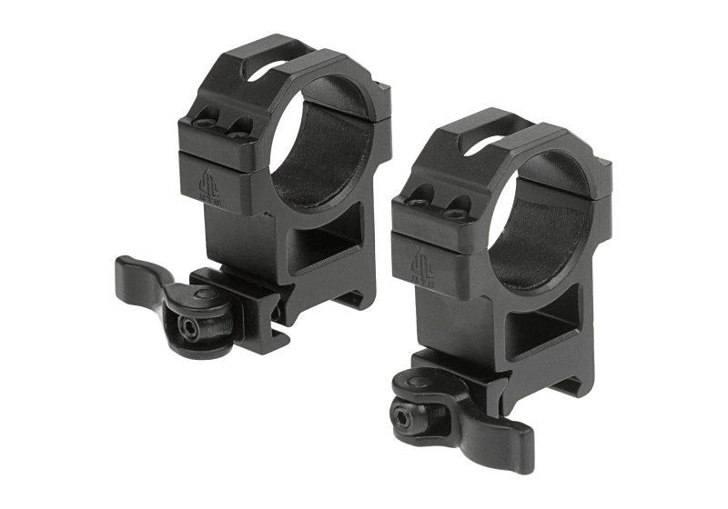 Leapers 30mm QD CNC Mount Rings High – Schwarz