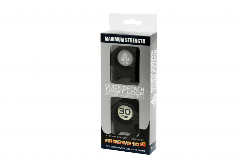 Leapers 30mm CNC Mount Rings Low – Schwarz