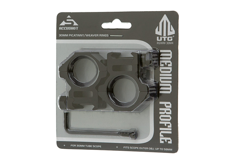 Leapers 30mm Mount Rings Medium – Schwarz