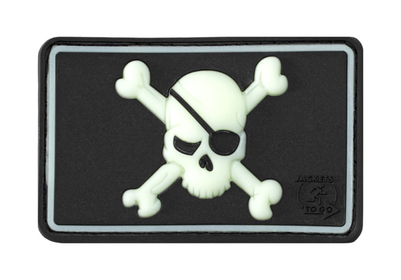 JTG Pirate Skull Rubber Patch - Glow
