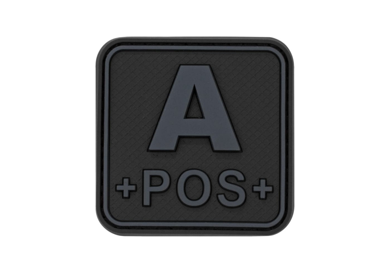 JTG Bloodtype Square Rubber Patch A Pos - Blackops