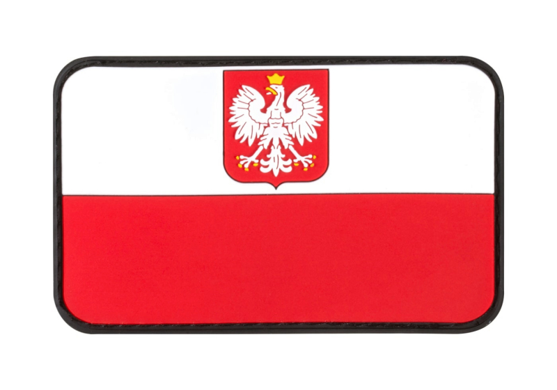 JTG Poland Flag Rubber Patch - Multicolor