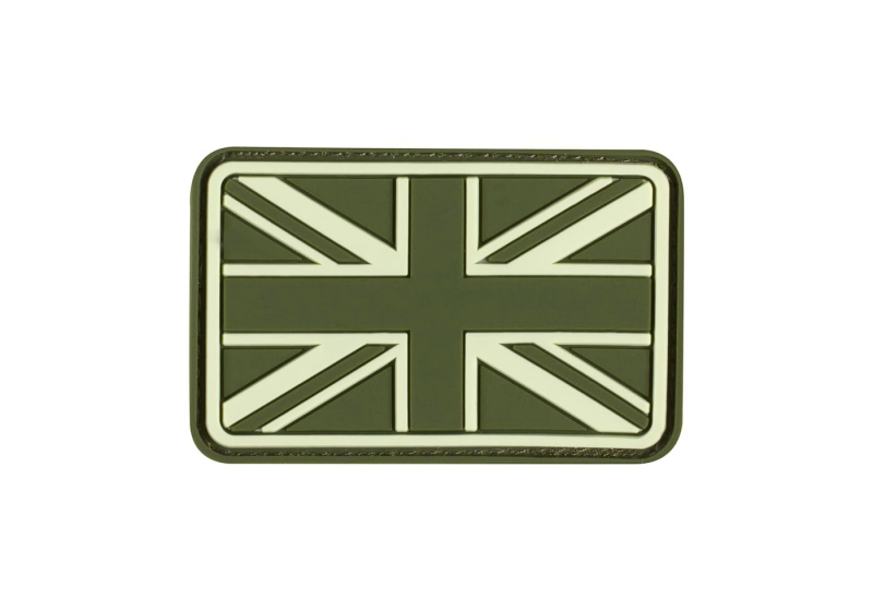 JTG Small Great Britain Flag Rubber Patch - Forest