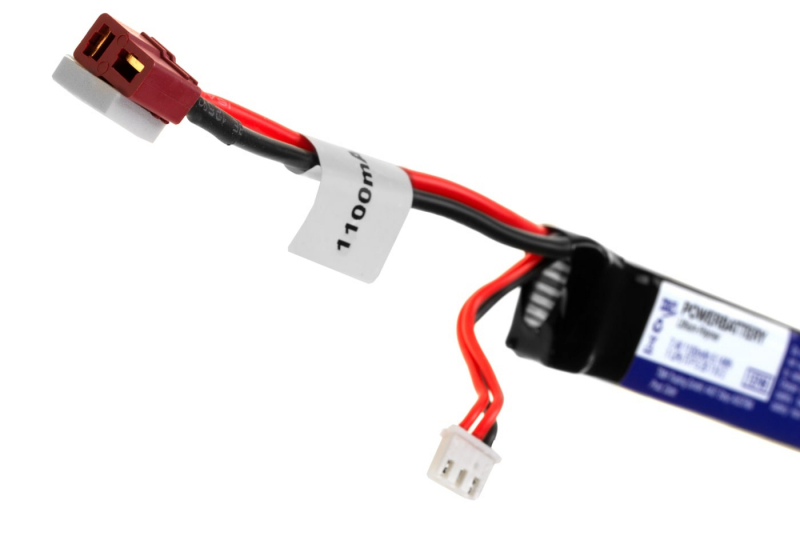 7,4V 1100 mAh Li-Po 20C Stock Tube Type T-Plug (10,5 x 1,8 x 1 cm)