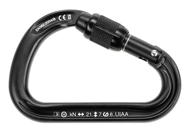 Petzl ATTACHE Screw-Lock - Schwarz