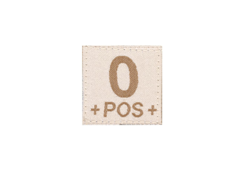 Clawgear 0 Pos Bloodgroup Patch - Desert