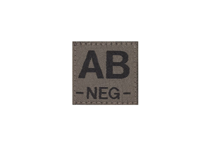 Clawgear AB Neg Bloodgroup Patch - RAL7013