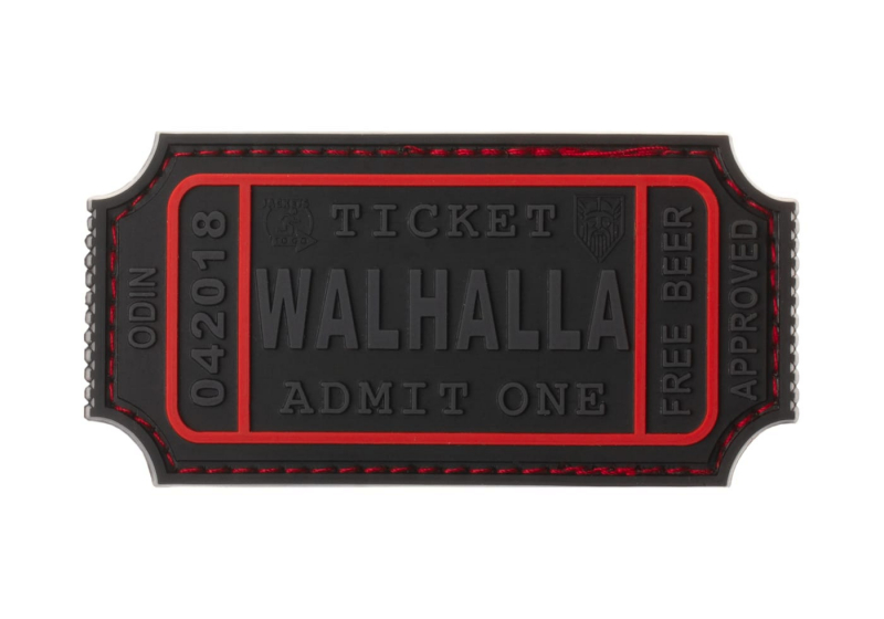 JTG Large Walhalla Ticket Rubber Patch - Blackops