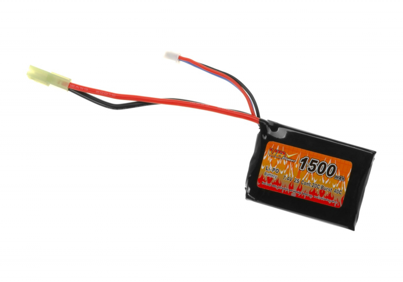 7,4V 1500 mAh Li-Po 20C PEQ Type (6,5 x 4,2 x 1 cm)