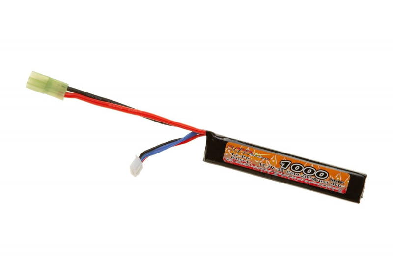 11,1V 1000 mAh Li-Po 20C Stick Type (11 x 2 x 1,5 cm)
