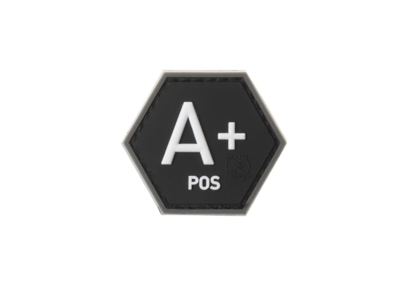 JTG Bloodgroup Hexagon Rubber Patch A Pos - SWAT
