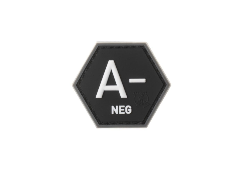 JTG Bloodgroup Hexagon Rubber Patch A Neg - SWAT