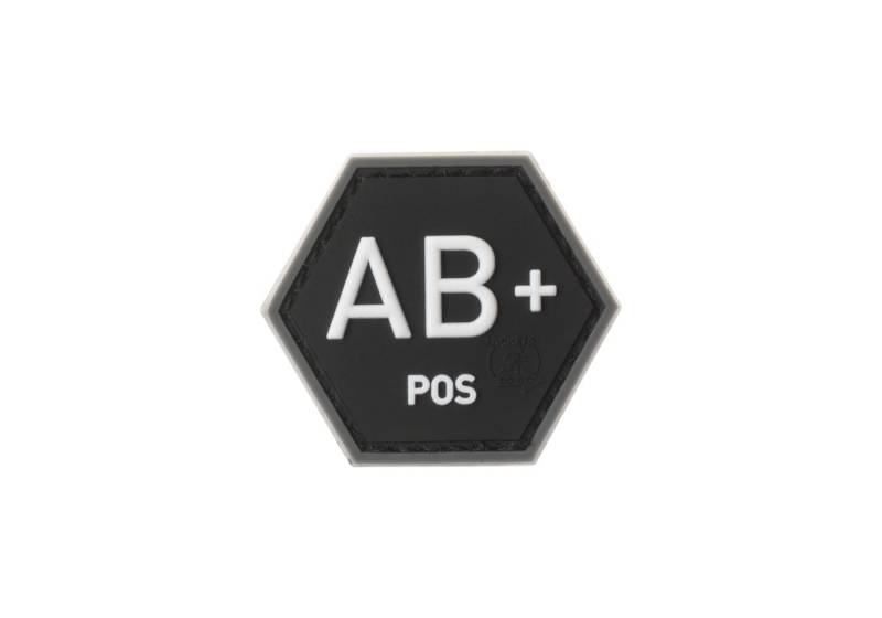 JTG Bloodgroup Hexagon Rubber Patch AB Pos - SWAT