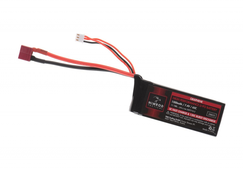 7,4V 1500 mAh Li-Po 65C Graphene Mini Type T-Plug (8 x 3 x 1,5 cm)