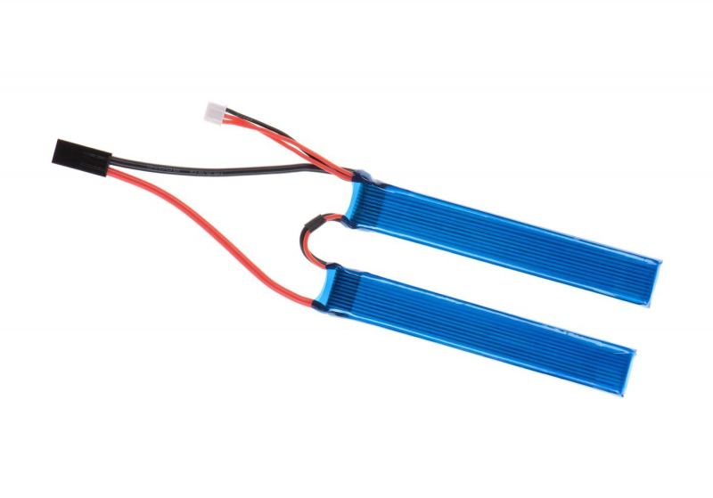 7,4V 2000 mAh Li-Po 25C Twin Type (12,5 x 1,8 x 1,9 cm)