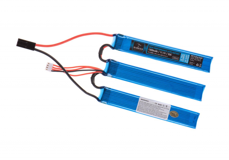 11,1V 1300 mAh Li-Po 25C Split Type (14 x 2 x 1,7 cm)