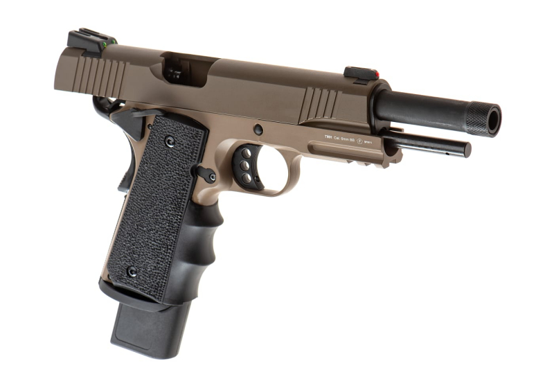 Army Armament M1911 Extended Full Metal GBB Airsoft Pistole Gas 6 mm BB – Desert