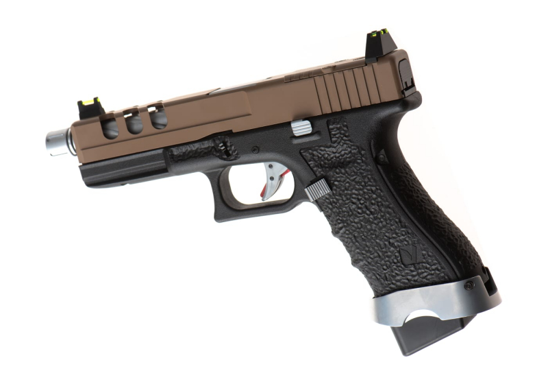 Vorsk EU7 Vented GBB Airsoft Pistole Gas 6 mm BB – Black/Tan –