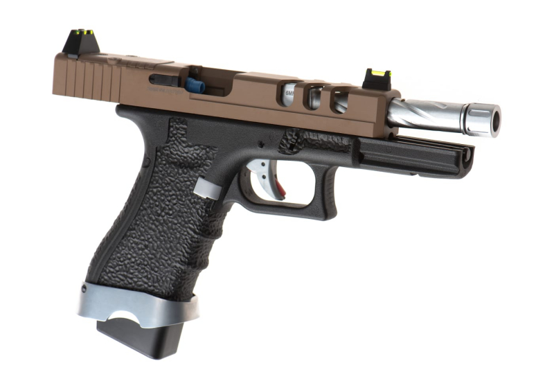Vorsk EU7 Vented GBB Airsoft Pistole Gas 6 mm BB – Black/Tan –