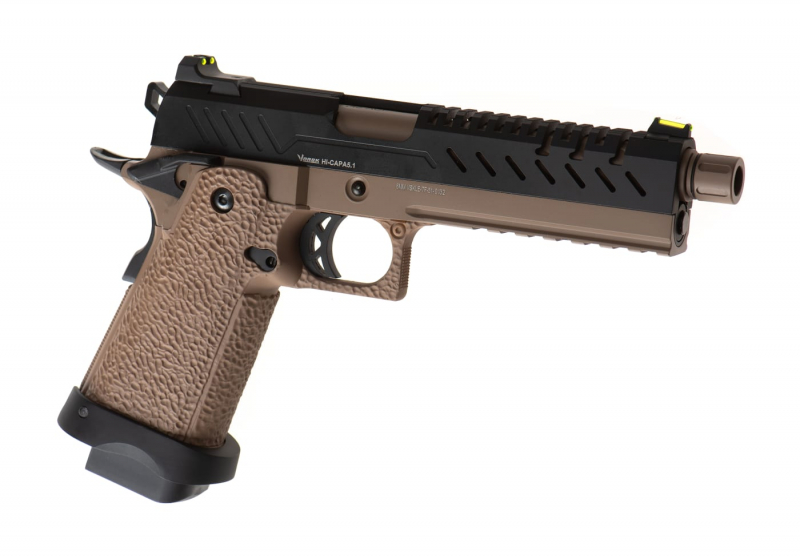 Vorsk Hi-Capa 5.1 GBB Airsoft Pistole Gas 6 mm BB – Tan/Schwarz