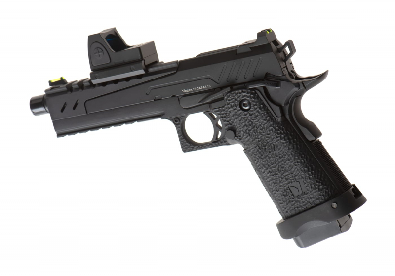 Vorsk Hi-Capa 5.1 Split Slide + BDS GBB Airsoft Pistole Gas 6 mm BB – Schwarz