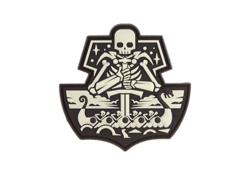 JTG Ghost Ship Skull Rubber Patch - Glow