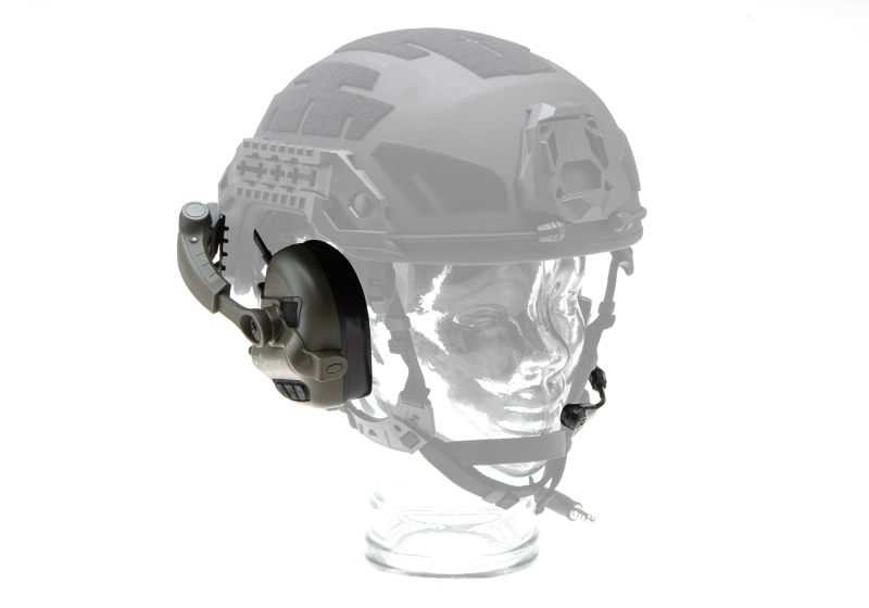 Earmor M32X Plus Hearing Protection Set for ARC Helmet Rails – Foliage Green