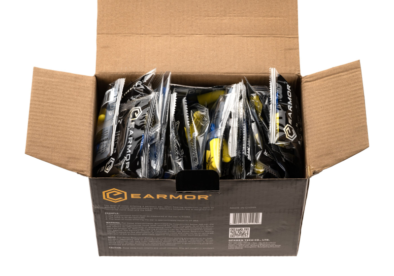 Earmor MaxDefense Cord Ear Plugs NRR33 60 Pairs Box – Gelb – Ansicht 4